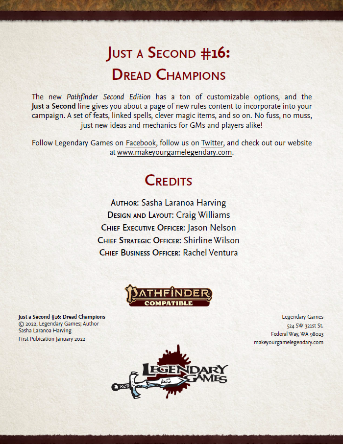 Just a Second #16: Dread Champions