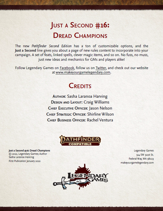 Just a Second #16: Dread Champions