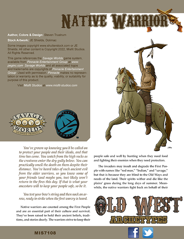 Old West Archetypes: Native Warrior