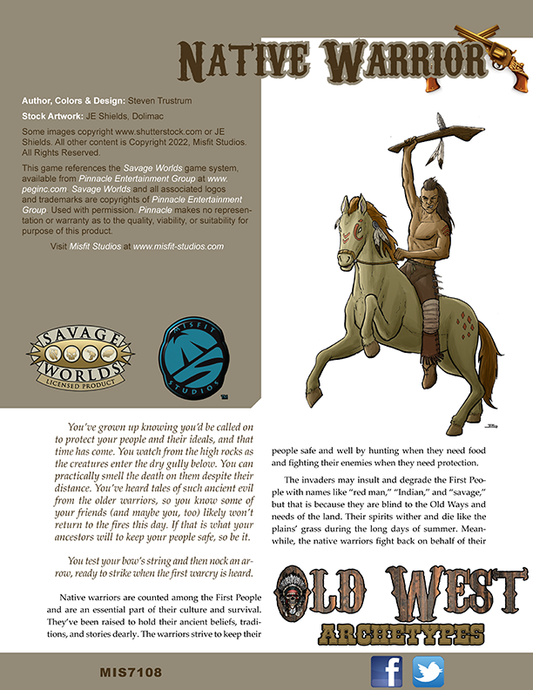 Old West Archetypes: Native Warrior