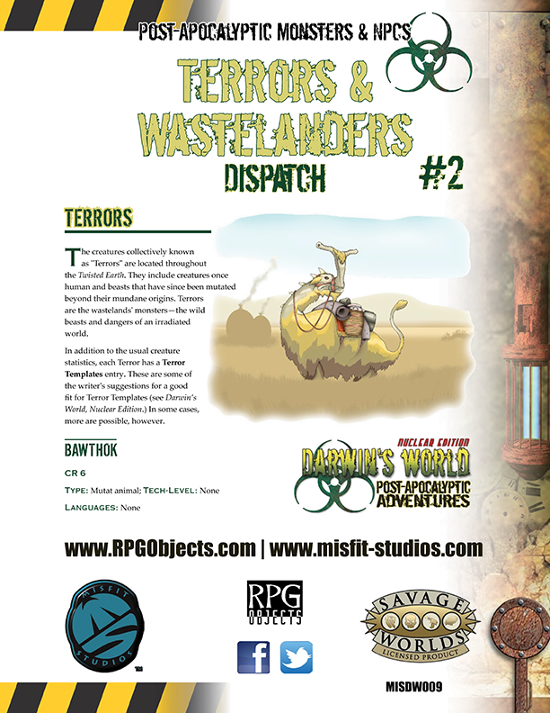 Darwin's World, Nuclear Edition Terrors & Wastelanders Dispatch #2