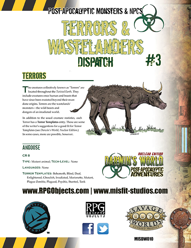 Darwin's World, Nuclear Edition Terrors & Wastelanders Dispatch #3