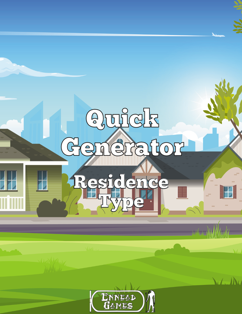 Quick Generator Residence type – Open Gaming Store