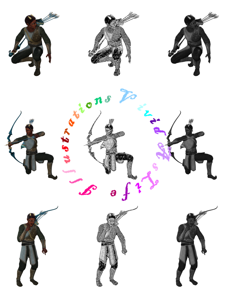 Stock Art - Male Tiefling Archer