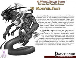 #1 with a Bullet Point: 10 Monster Feats