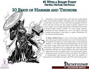 #1 with a Bullet Point: 10 Feats of Hammer and Thunder