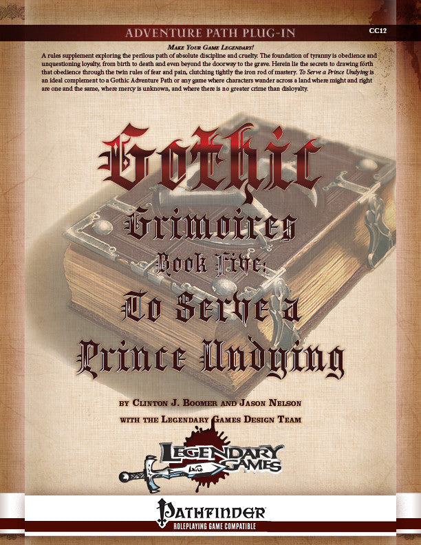 Gothic Grimoires: To Serve a Prince Undying
