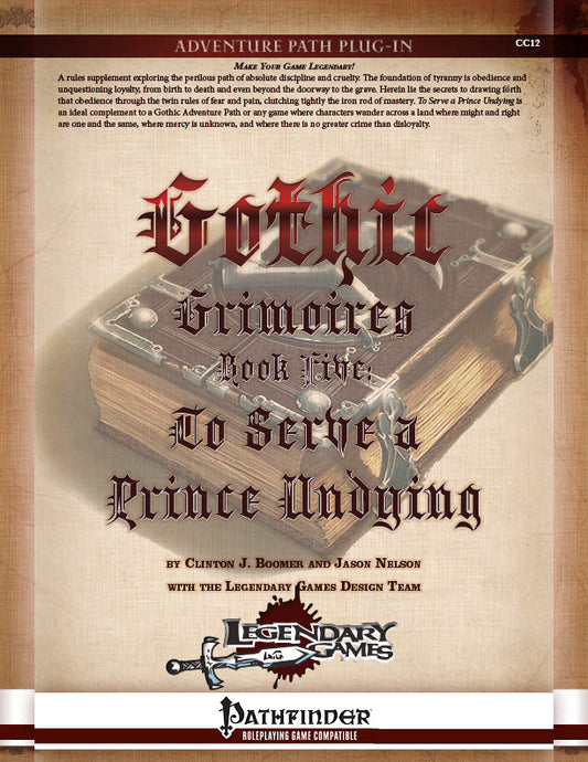 Gothic Grimoires: To Serve a Prince Undying