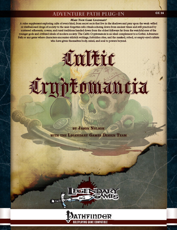 Cultic Cryptomancia - Cult Rules & Forbidden Rites for Pathfinder RPG | Legendary Games