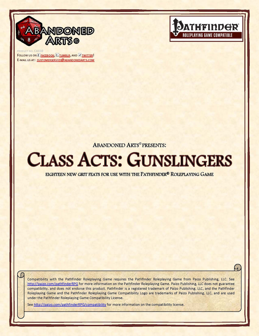 Class Acts: Gunslingers