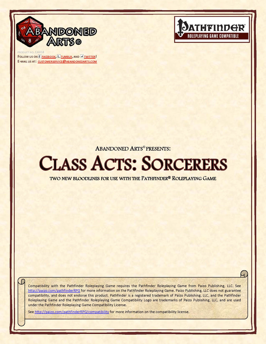 Class Acts: Sorcerers
