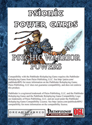 Psionic Power Cards: Psychic Warrior