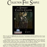 The Emergency Character Collection Free Sample