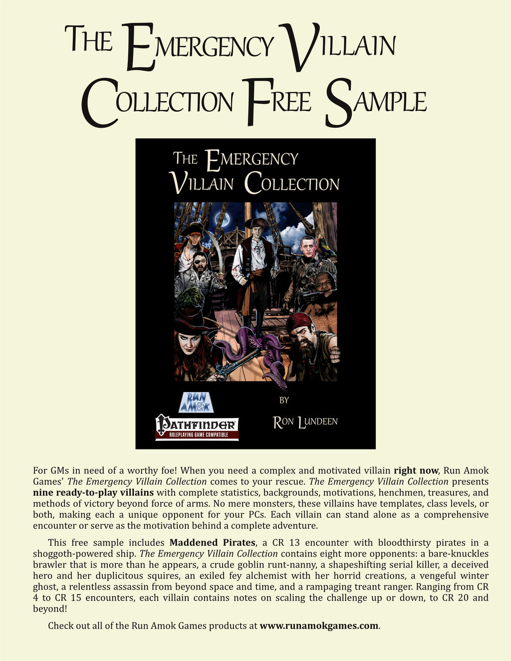 The Emergency Villain Collection Free Sample