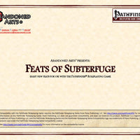 Feats of Subterfuge