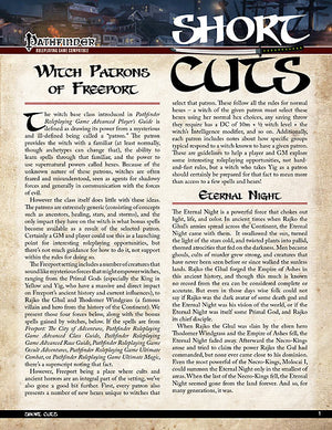 Pathfinder Short Cuts: Witch Patrons of Freeport