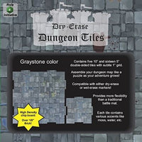 Dry Erase Dungeon Tiles-Graystone Combo Pack (5 10" tiles and 16 5" tiles)