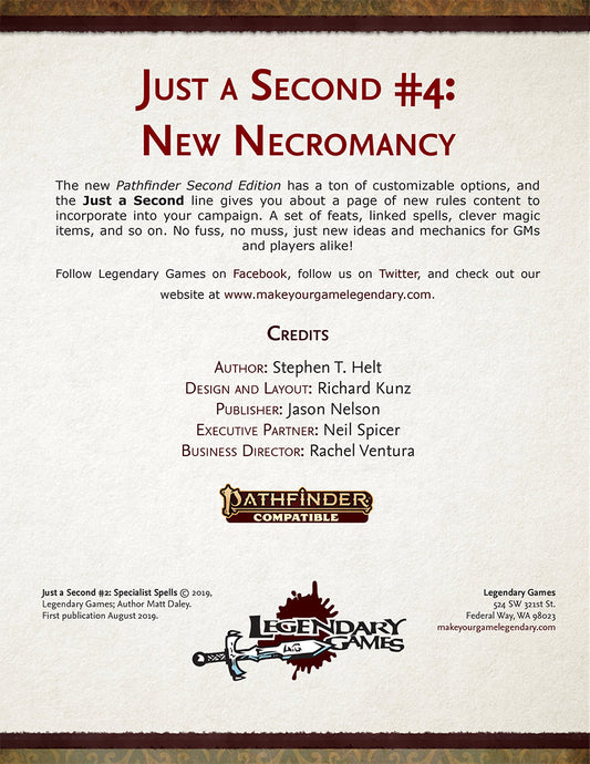 Just a Second #4: New Necromancy