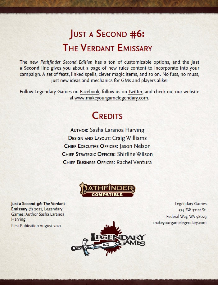 Just a Second #6: The Verdant Emissary