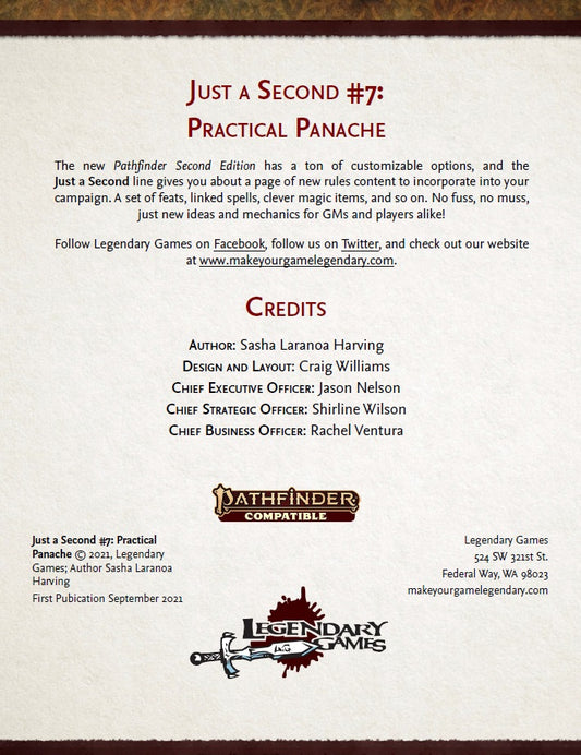 Just a Second #7: Practical Panache