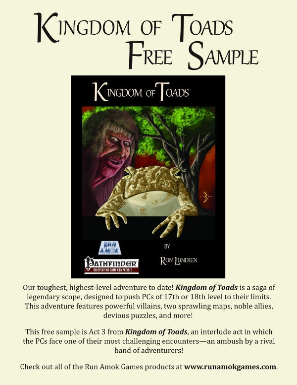 Kingdom of Toads Free Sample