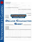 Starfinder Deluxe Character Sheet