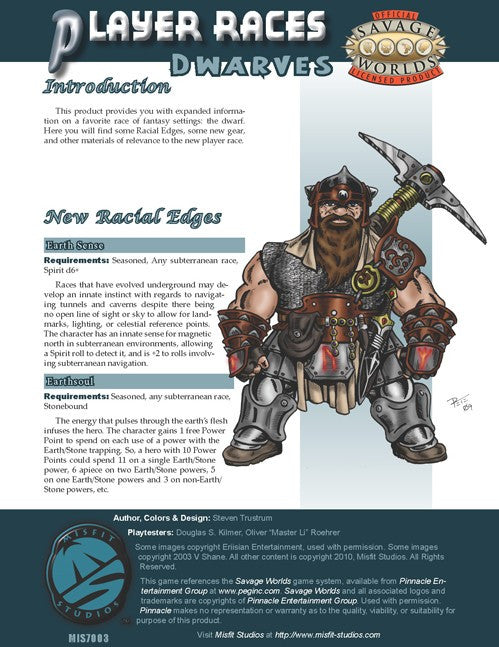 Player Races: Dwarves