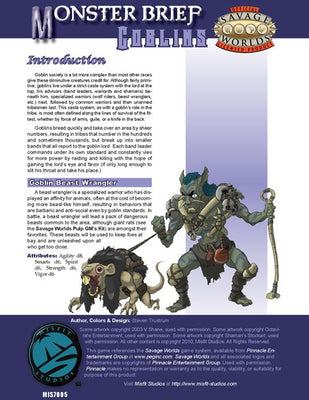 Monster Brief: Goblins