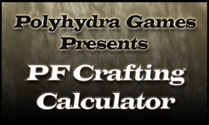 Pathfinder Crafting Calculator