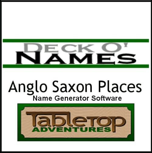 Deck O' Names: Anglo Saxon Places Generator Software