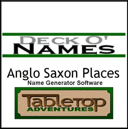 Deck O' Names: Anglo Saxon Places Generator