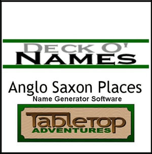 Deck O' Names: Anglo Saxon Places Generator Software