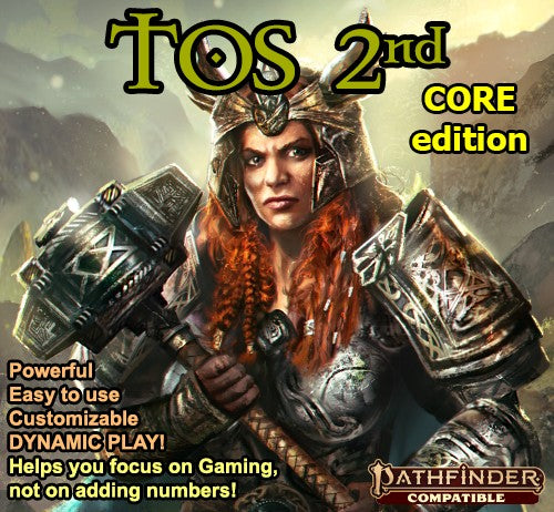 TOS 2nd CORE Edition – Excel Character Sheet & Campaign Manager for Pathfinder & D&D