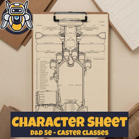 Custom Character Sheet - D&D5e - Caster Theme