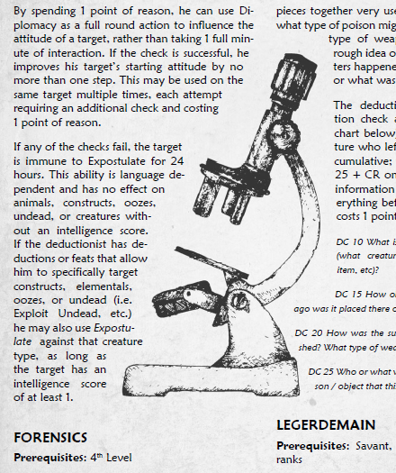 The Deductionist - Detective Base Class for Pathfinder RPG