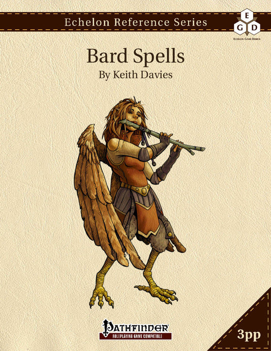 Echelon Reference Series: Bard Spells (3pp+PRD)