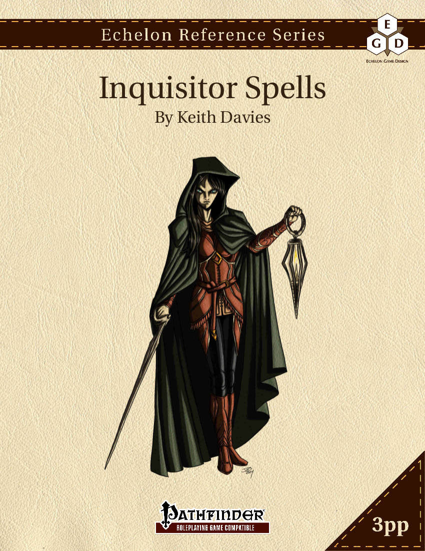 Echelon Reference Series: Inquisitor Spells (3pp+PRD)