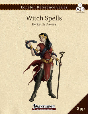 Echelon Reference Series: Witch Spells (3pp+PRD)