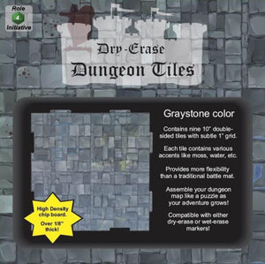 Dungeon Tiles: Graystone - 10'' Squares (9)