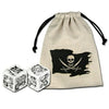 Dice Accessories: Pirate Dice and Dice Bag (2+1)