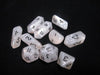 RPG Dice Sets: White/Black Pearl Hybrid 10-Die Set