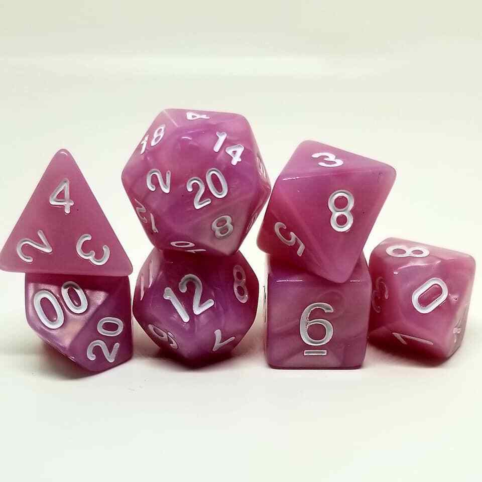 Pink Pearl Dice Set