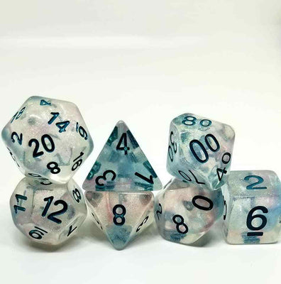 Turquoise Galaxy 7 Dice Set